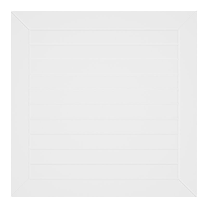 Delron 31.5" W Plastic Square Outdoor Dining Table, White