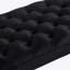 Velours long lit pour chambre à coucher, banc de fenêtre rembourré avec bouton touffeté, banc d'entrée, banc de traversin pour le salon - noir-1354132014
