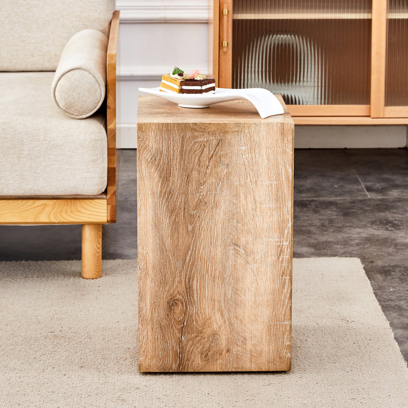 Table de bout Compact, Bois clair, H 19,69 po x l 11,81 po x P 11,81 po