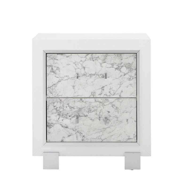 Table de chevet SKYE MARBLE WHITE