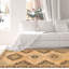 Tapis de couloir vert unique en laine noué à la main de style années 1990 4 pi 8 po x 12 pi 5 po Motonori
