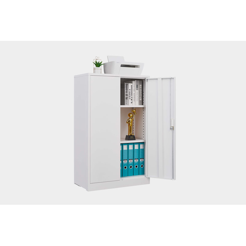 Armoire de rangement à 2 tablettes Chapata, Blanc