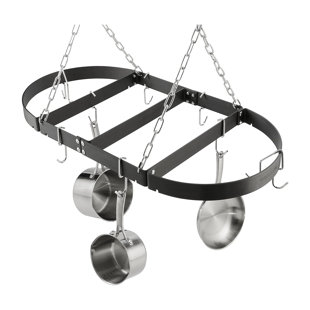 Metal Oval Hanging Pot Rack