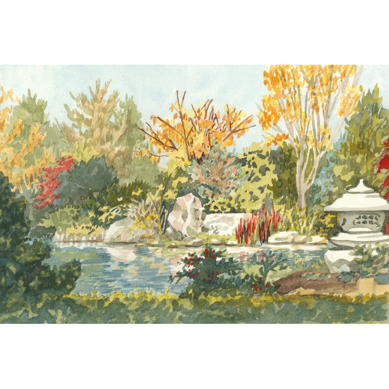 Plein Air Garden IV by Dianne Miller - No Frame Print on Canvas, 30cm H x 46cm W