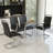 Glass Dining Table, Modern Rectangular Table With Tempered Glass Tabletop & Sliver Metal Legs, Simplistic Kitchen Table, Versatile Table For Home Office (0 Damage)