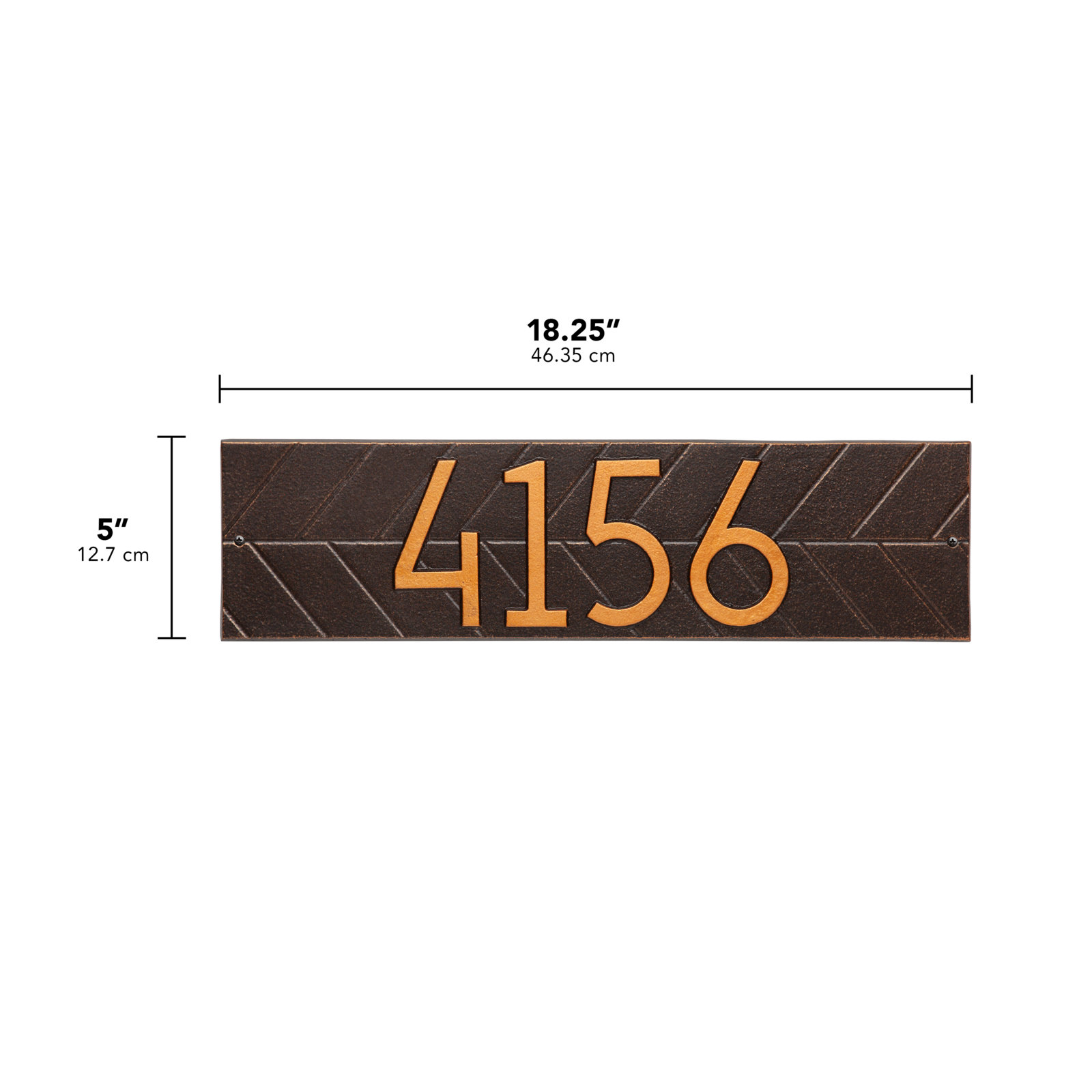 Mid-century Modern Herringbone Wall Plaque, Oil Rubbed Bronze, Yes