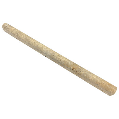 Carreau de doublure crayon en travertin brun clair 12 po x 0,75 po Scabos