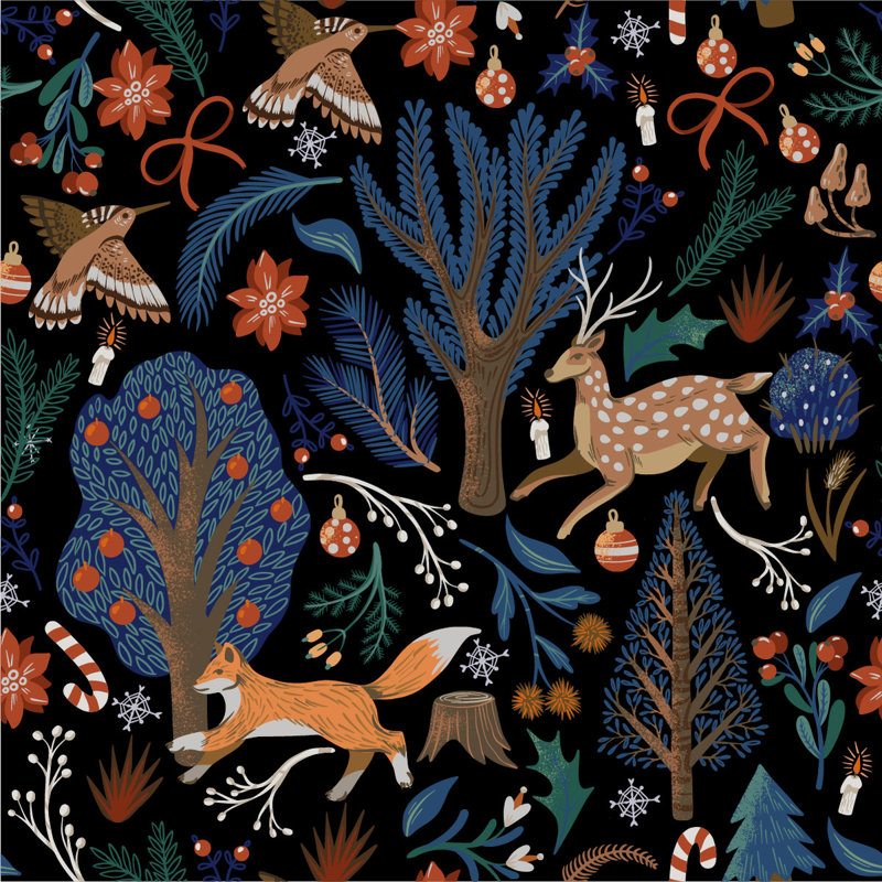 Hyla Peel & Stick Floral Wallpaper, 2.08' W x 10.42' L