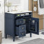 30'' Bathroom Vanity With Top Sink, 2 Drawers, 1 Tip - Out Drawer, Exquisite Roman Leg Design, Multi Purpose Cabinet, Concealed Storage Modern Ceramic 3 Cabinet Door Organizer, Smooth Metal Drawer-775912030