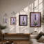 Purple Mosaic Botanical - Framed Print-1005379185-1005379191