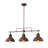 3 - Light Linear Kitchen Island Dome Pendant-271507723