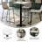 Carrus Rectangular Laminate Dining Table Top with Round Base-1464009579-1344118765