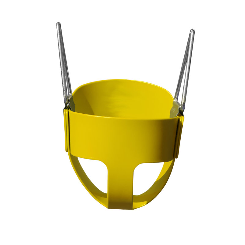 Plastic Bucket Swing with Chains, Yellow