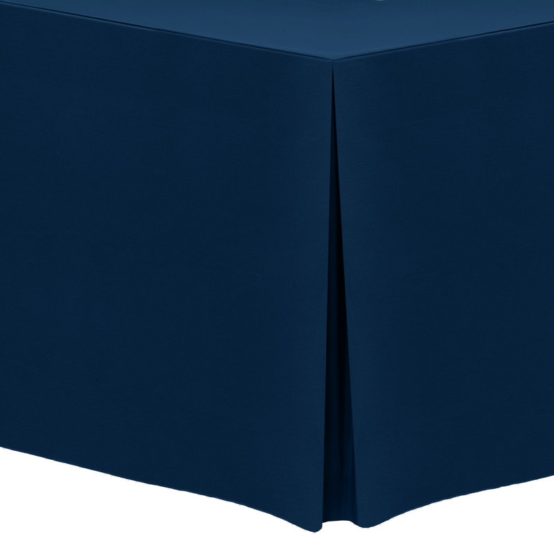 Solid Color Tablecloth, 18" x 48", Navy, 5