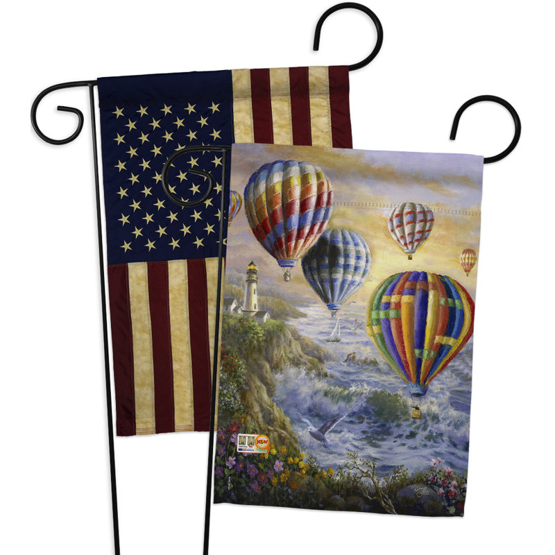 Ensemble de drapeau de jardin 2 faces h 18,5 po x l 13 po