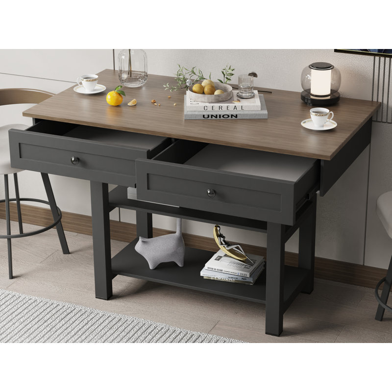 Console avec 2 tiroirs Morden Design, Noir