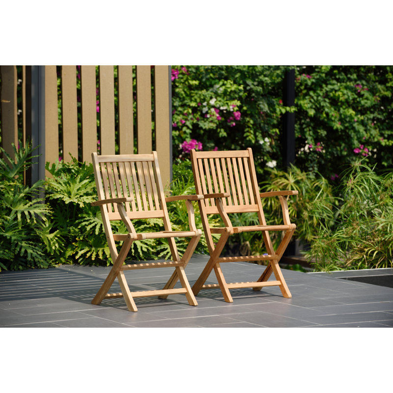 Chaise pliante en bois (ensemble de 2)