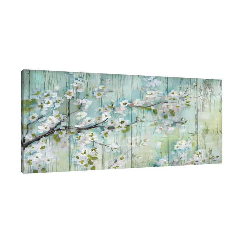Barnwood Cherry Blossoms by Tre Sorelle Studios - Wrapped Canvas Print, 60.96cm H x 30.48cm W