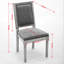 Ensemble de 2 chaises de salle à manger françaises à dossier carré-1540586710