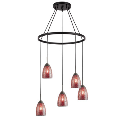 Murphy 5 - Light Wagon Wheel Chandelier