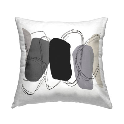 Coussin contemporain à motif de galets par Ruth Fromstein