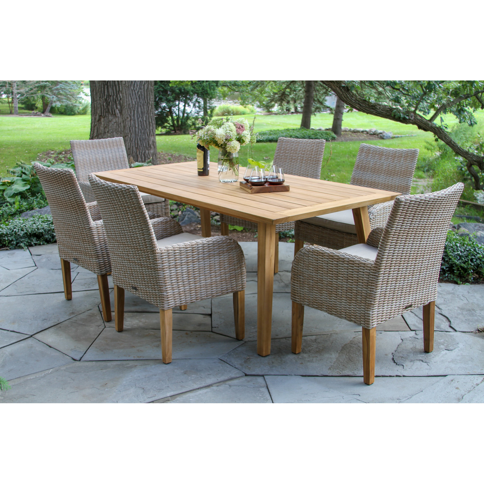 Fleur 40" Sunbrella® Patio Dining Set