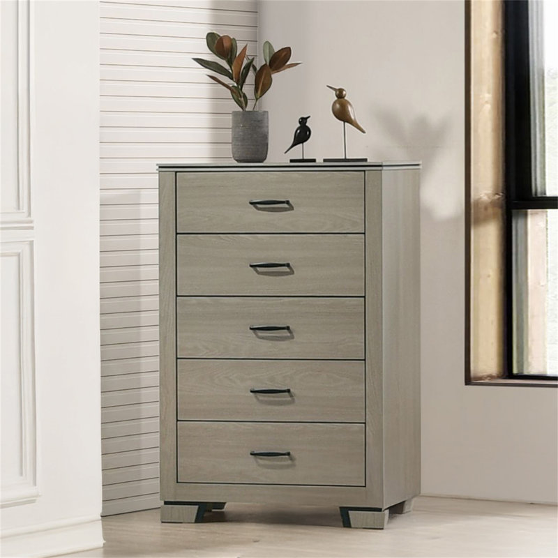 Mobilier de chambre à coucher moderne à 5 tiroirs