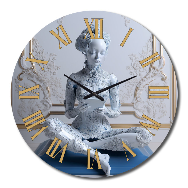 Horloge murale Futuristic Cyber Yoga, Très grand