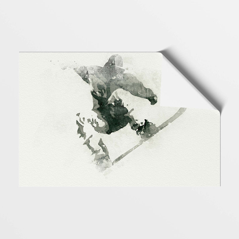 The Snowboarder - Frameless Print, 29.7 cm H x 42 cm W