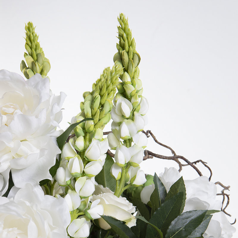 Fabric Peony Arrangement in Vase
