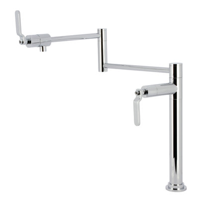 Kingston Brass Whitaker Two-Handle 1-Hole Deck Mount Pot Filler Faucet