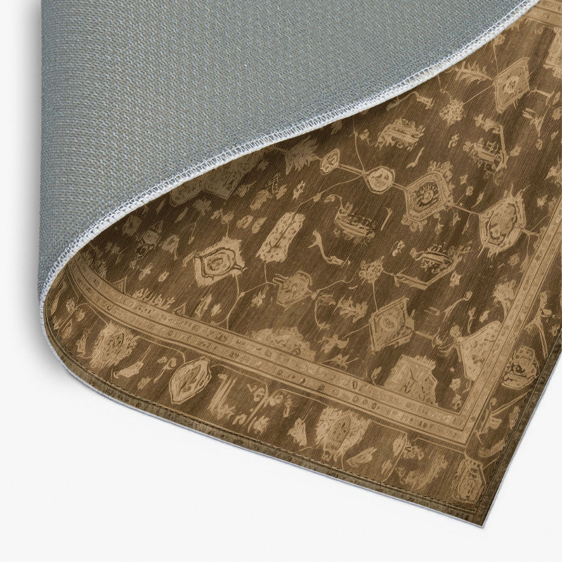Overdyed Brown Indoor and Outdoor Area Rug, Rectangle 2' x 3'