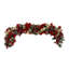 Holiday 6' Garland with Red Hydrangeas and Ornaments