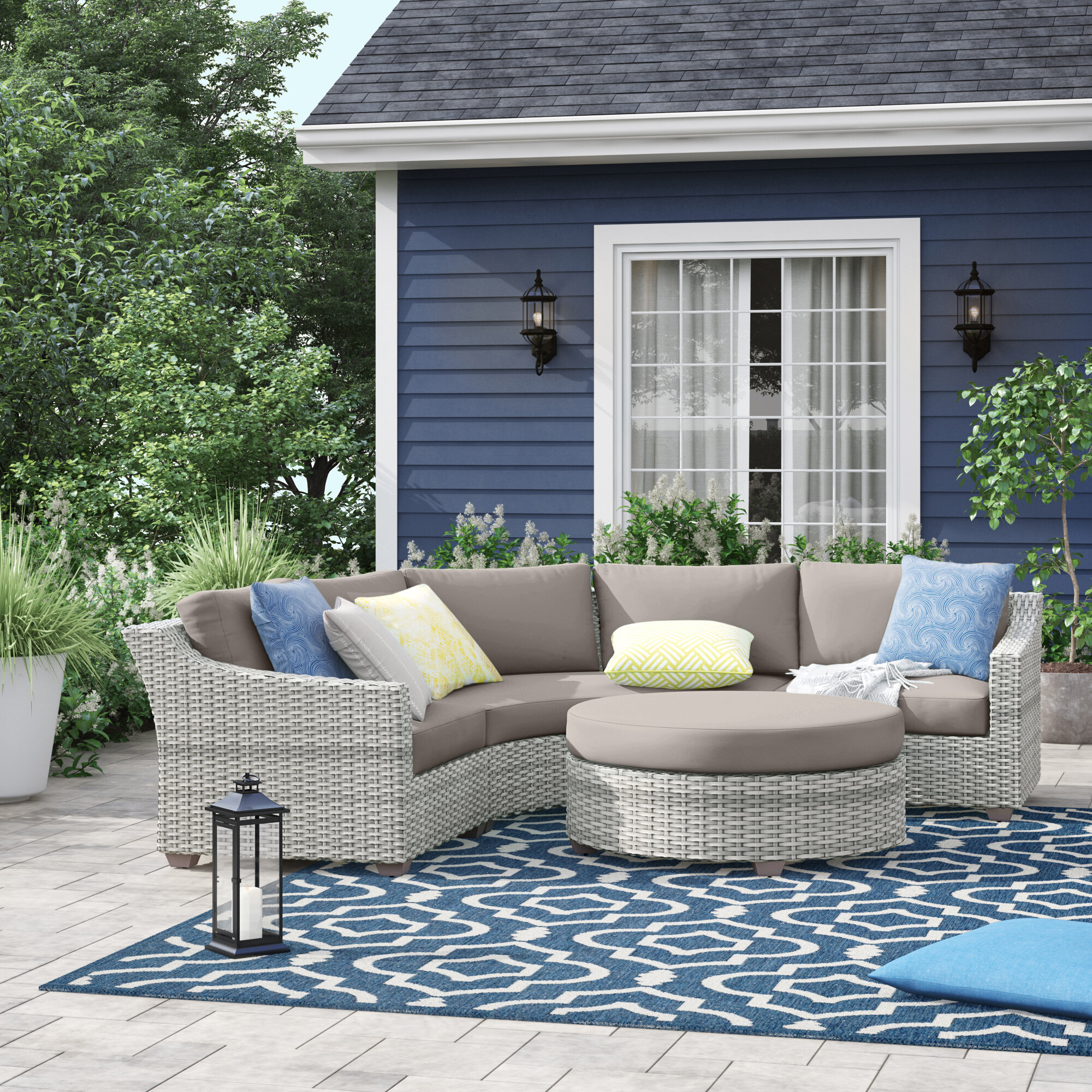 Falmouth 3 piece rattan best sale seating group with cushions