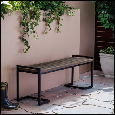 HOPKINS INDUSTRIAL WOOD AND METAL BENCH, Durable and Stylish Seating for Modern and Industrial Interiors