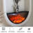 35.43"Black U-shaped Embedded Simulated lame Decorative Electric Fireplace-118373411