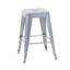 Tabouret de bar de 24 po de hauteur, ensemble de 2 tabourets de bar en métal sans dossier, non empilable, amovible et facile à assembler, conception peu encombrante pour îlot de cuisine / bar / café / salle à manger (argent)-130941225-130941230