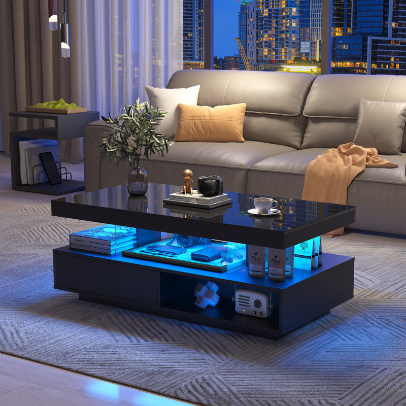 Pedestal Coffee Table with Storage