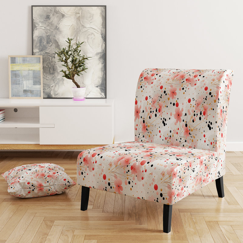 Fauteuil de chambre rose avec accoudoirs rembourrés Cottage