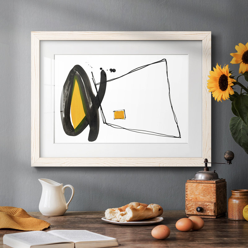 «Think About It III», reproduction encadrée rustique avec tableau mat, H 18 po x l 26 po, Blanc