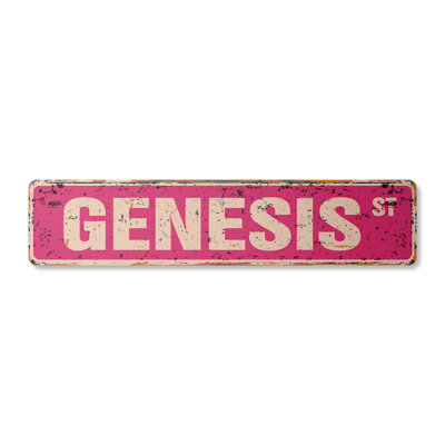 Genesis Street Sign Aluminum 7" X 30"