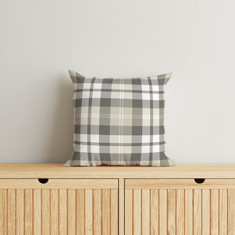 Coussin Gen, Brun clair/ Anthracite, H 26 po x l 26 po