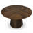 47 Inch Modern Dining Table with Slatted Base and Rounded Edges