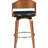 Mid-Century 27-Inch Swivel , Backless Oval With Black Faux Leather, Easy To Clean, For Dining And Coffee Corners Leather Wood Comfortable Legs, Great Open Kitchens