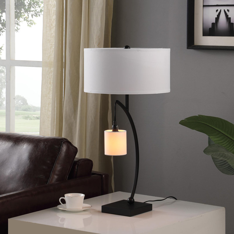 Lampe de table 28 po, Noir mat
