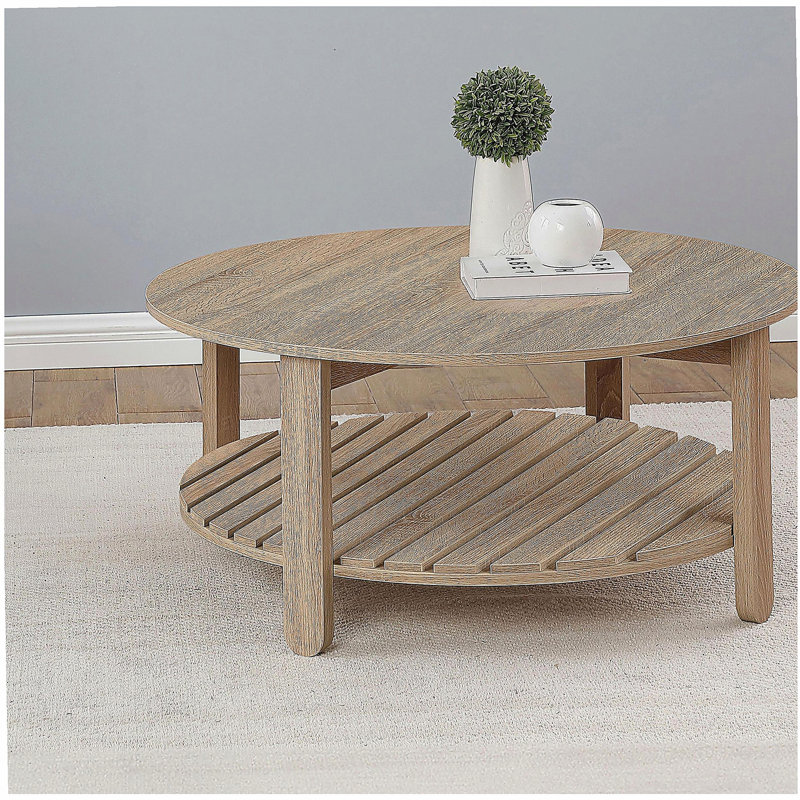 Altos Natural 1-Layer Round Engineered Wood Coffee Table