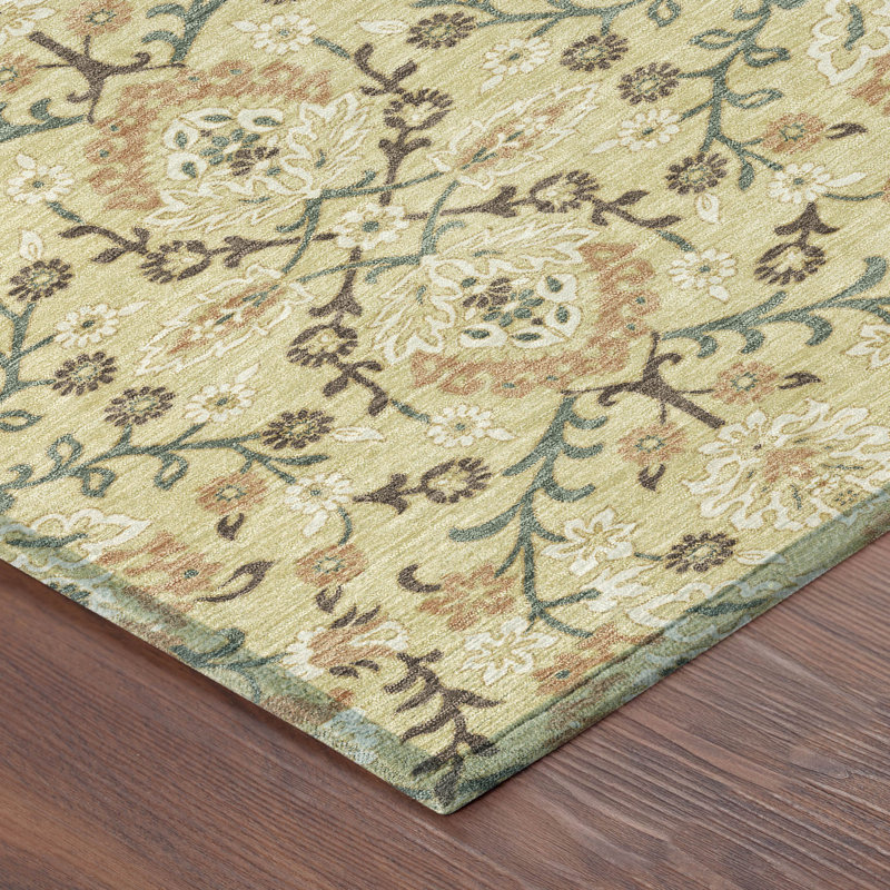 Machine Washable Indoor/Outdoor Chantille ACN2634 Global Rug, Wheat, 9' x 12'