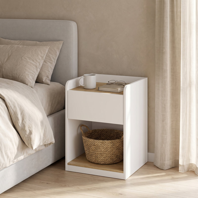 Solid Wood Square Accent Cabinet, White