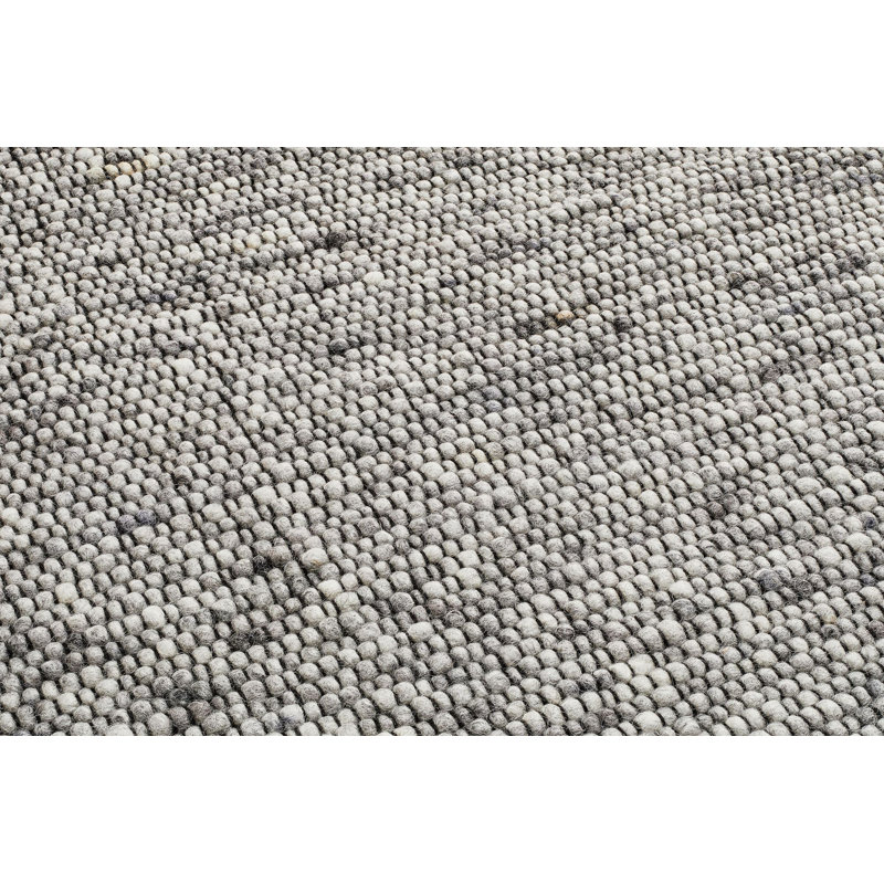 Areeza Flatweave Wool Grey Rug, Rectangular 60 x 110cm