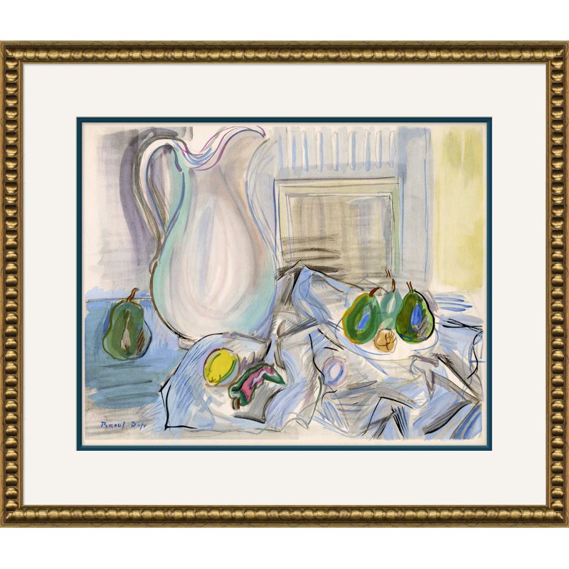 Still Life Giclee Print by Raoul Dufy, 23.75" H x 27.75" W x 2" D, Gold
